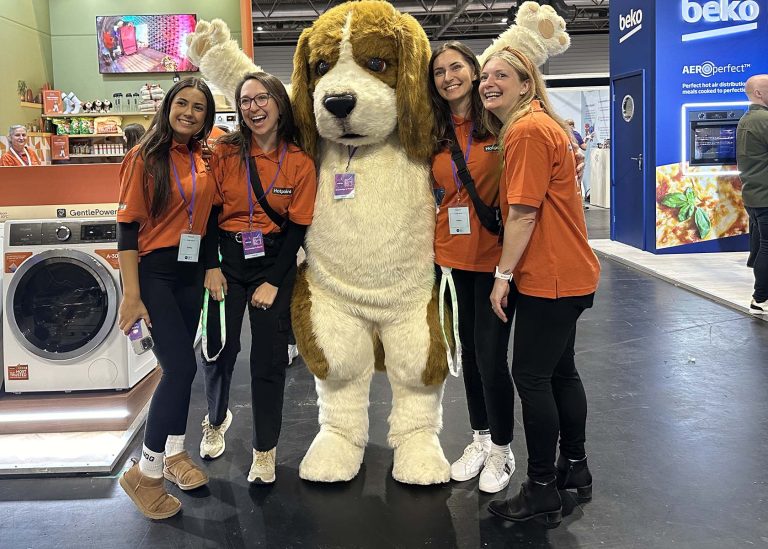 realistic beagle costume hire by tv bears international