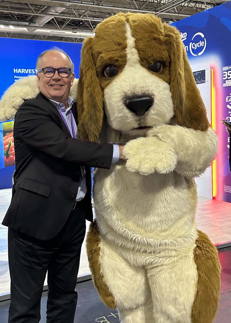 realistic beagle costume hire by tv bears international
