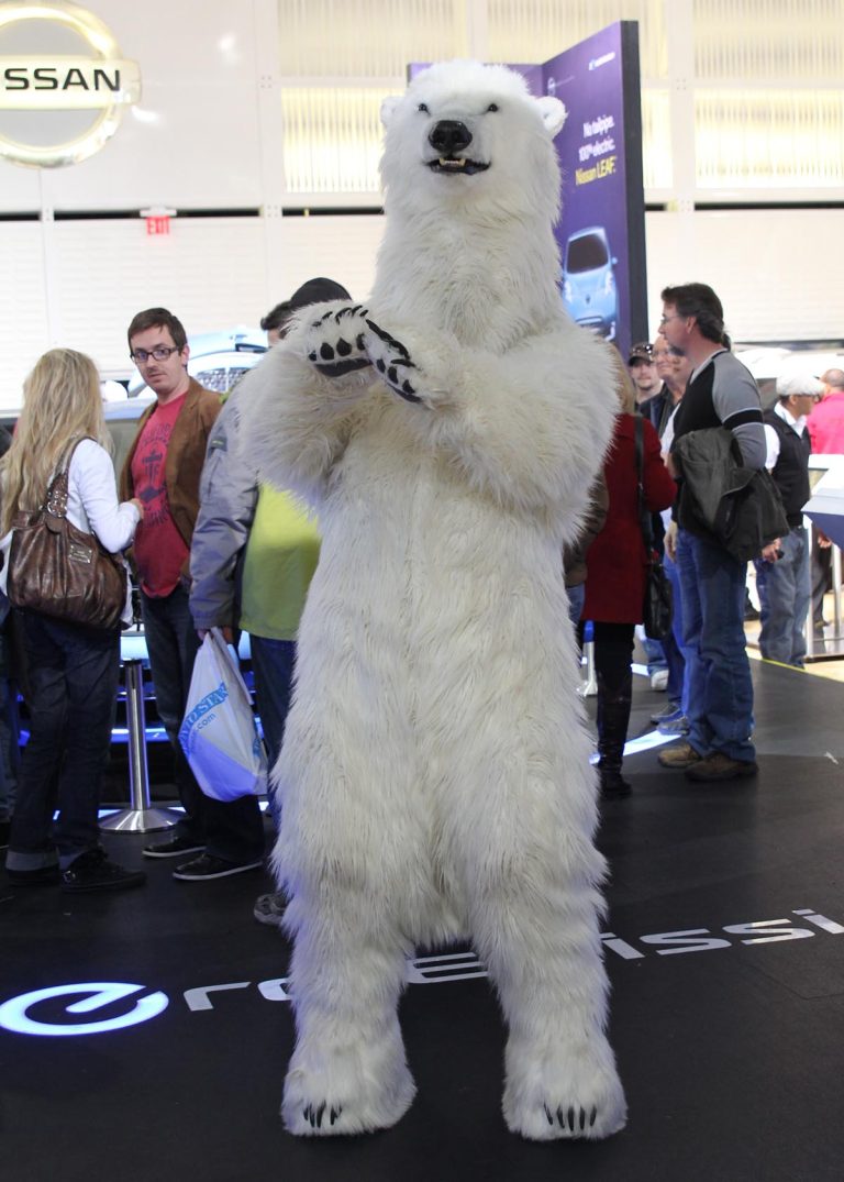 realistic polar bear costume for film tv and events