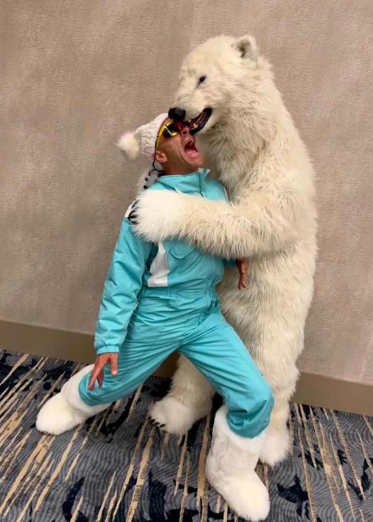 realistic polar bear costume for film tv and events