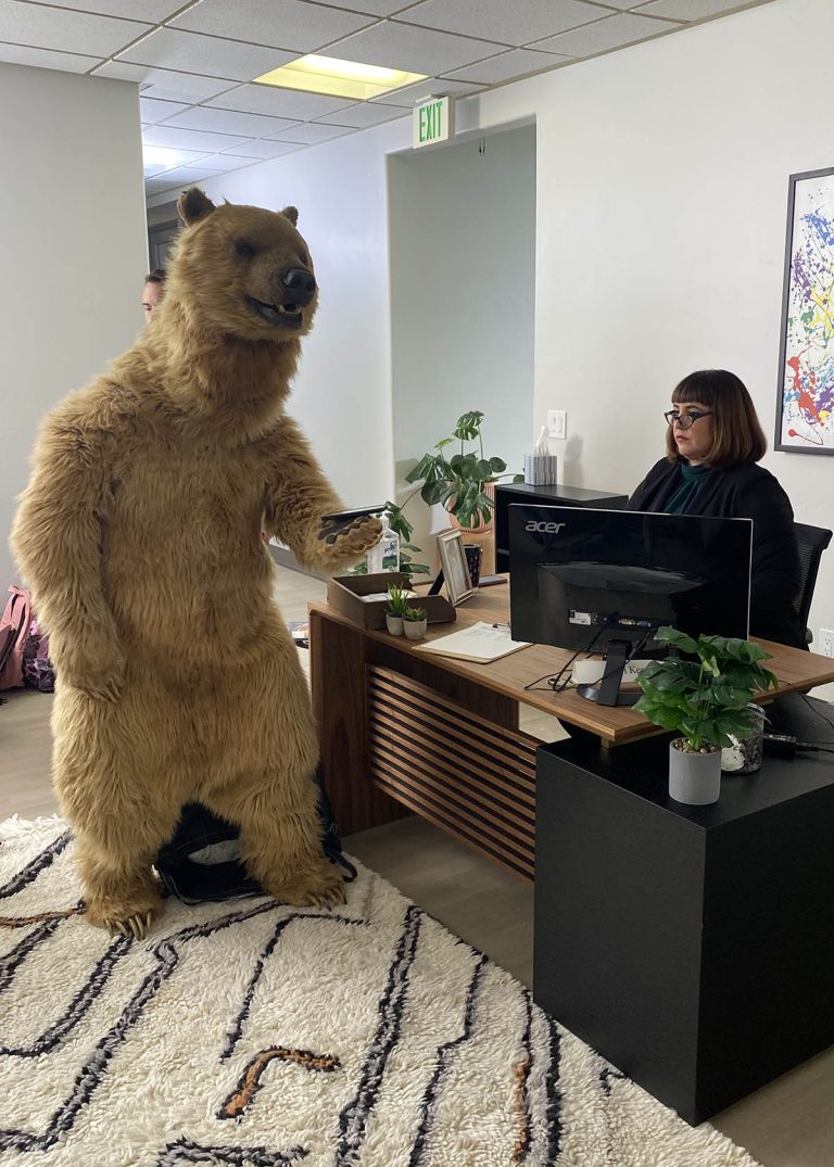 realistic grizzly bear suit for film tv and events by tv bears international
