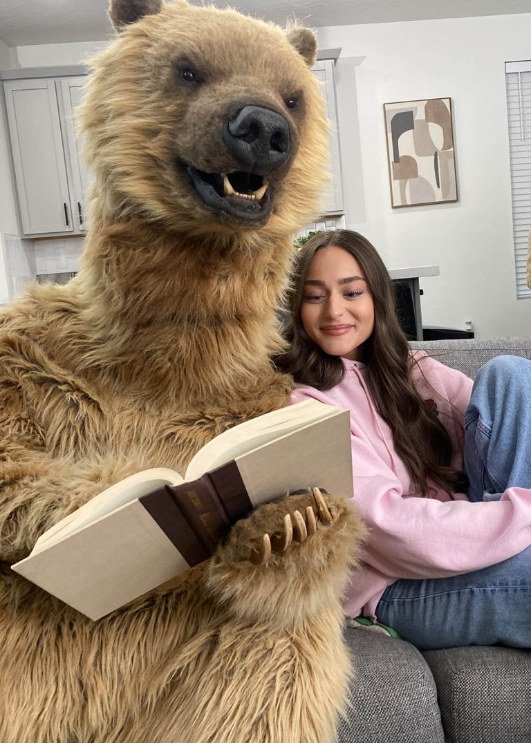realistic grizzly bear suit for film tv and events by tv bears international